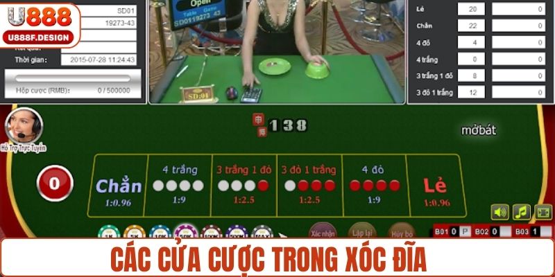 Các cửa cược trong xóc đĩa mà bạn nên biết